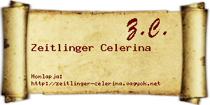 Zeitlinger Celerina névjegykártya